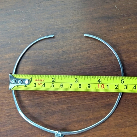 Antique Edwardian Sterling Silver and Marcasite Lavaliere And CHOKER - Picture 8 of 10